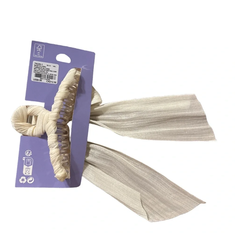 Claire's Cream Bow Hairband Set
